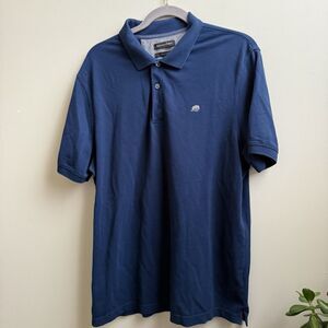 Banana Republic Polo Shirt Men's Blue Embroidered Cotton Blend Size XL